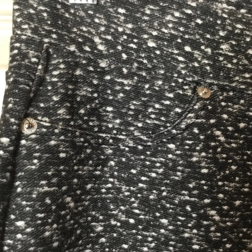 Michael Kors Black & White Stretchy Pull-on Speckled Pants - L